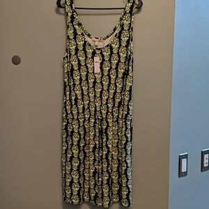 NWT Banana Republic Pineapple Dress L Knee Length